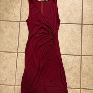 Elegant Red Wrap Dress